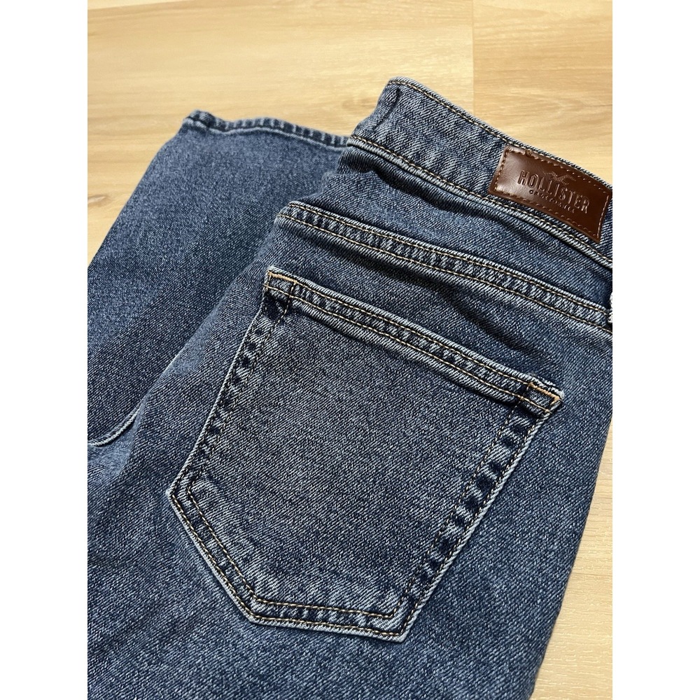 Women's Hollister Ultra High Rise‎ Vintage Straight Jeans Stretch Size 5 Long